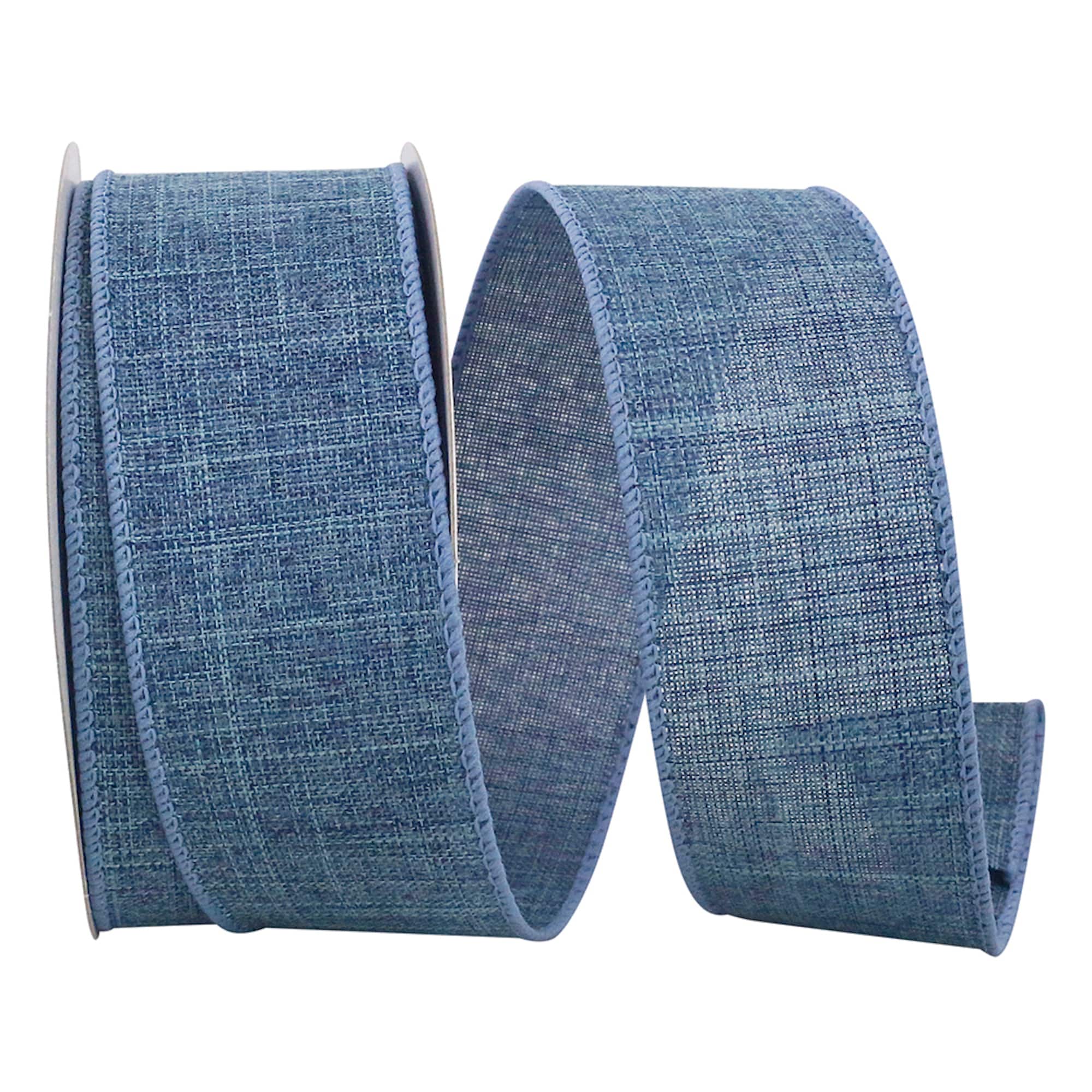 Reliant 1.5" x 10yd. Denim Solid Wired Ribbon
